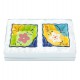 FLOWER SET2 PIATTINI QUADR. C/GIFT CM. 9X9X 3 H.