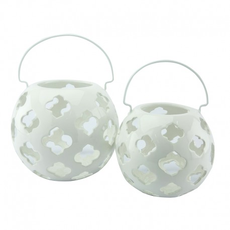 SFERA PORCELLA. TRAF. BIANCO D. 20X16 H. CM.
