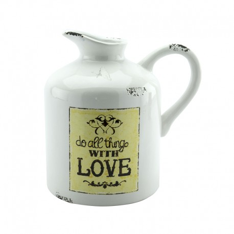 CARAFFA IN CERAMICA 12.5X9.5X13 H. CM. WHITE