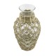GLASS VASE C/SEAGRASS NET COVER 18 H.CM. NAT.