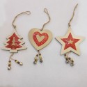 Wooden Hanger 3 Pcs Polybag Assorted 11 Cm. Red