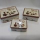 SCATOLE IN METALLO BOX 3 PZ. DECORATI