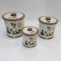 Contenitori Metallo Decorati Set X 3