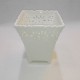 PORCELAINE VASE 13.5X13.5X17H. BIANCA